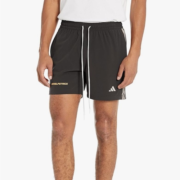 ADIDAS Men’s Standard length Daniel Patrick Swim Shorts Black/Cream size: Medium